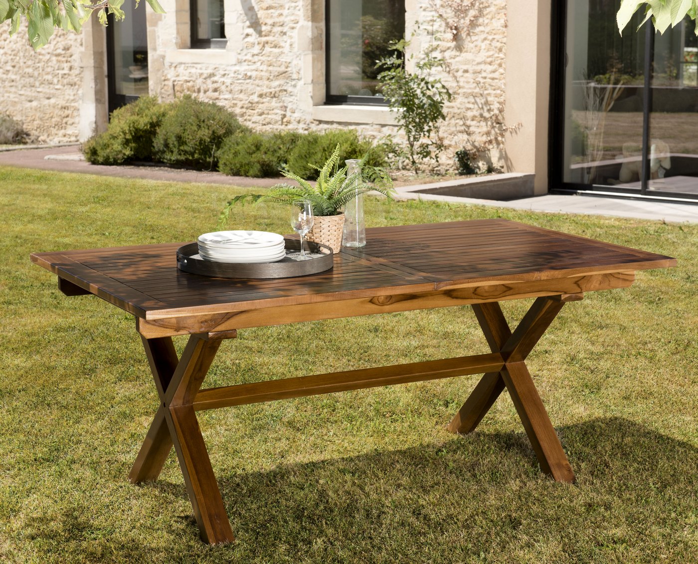 Maeva - Table De Jardin 8/10 Pers - Marron