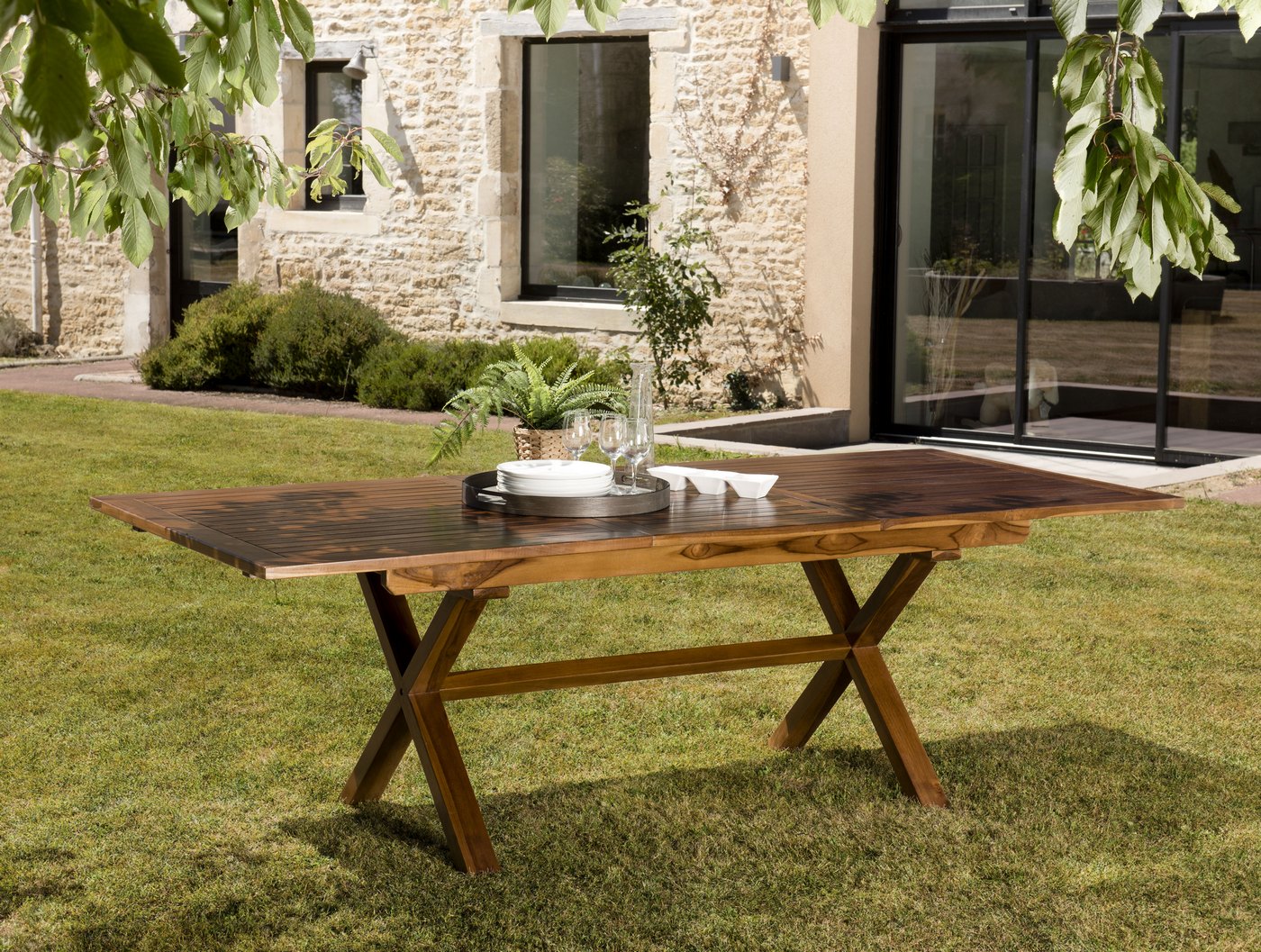 Maeva - Table De Jardin 8/10 Pers - Marron