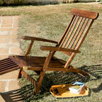 Maeva - Chaise Longue De Jardin - Marron