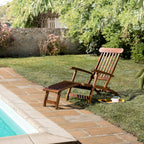 Maeva - Chaise Longue De Jardin - Marron