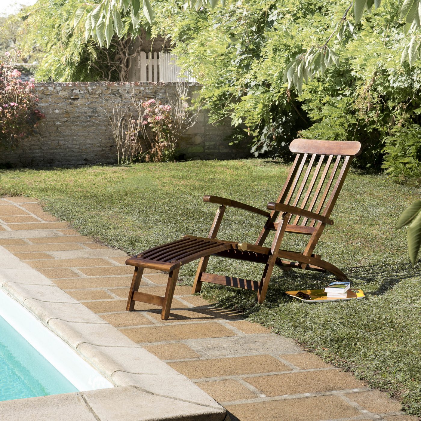 Maeva - Chaise Longue De Jardin - Marron