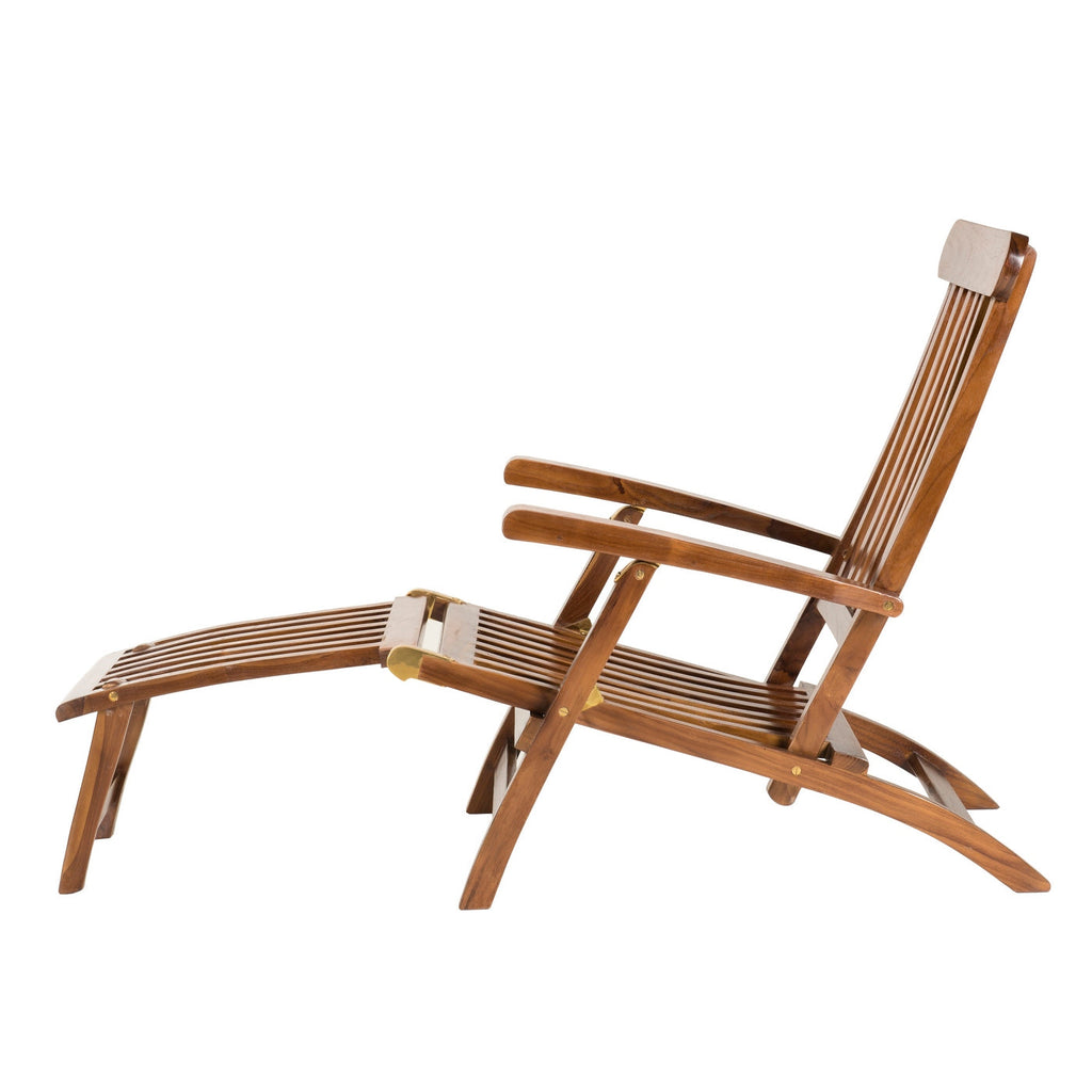 Maeva - Chaise Longue De Jardin - Marron