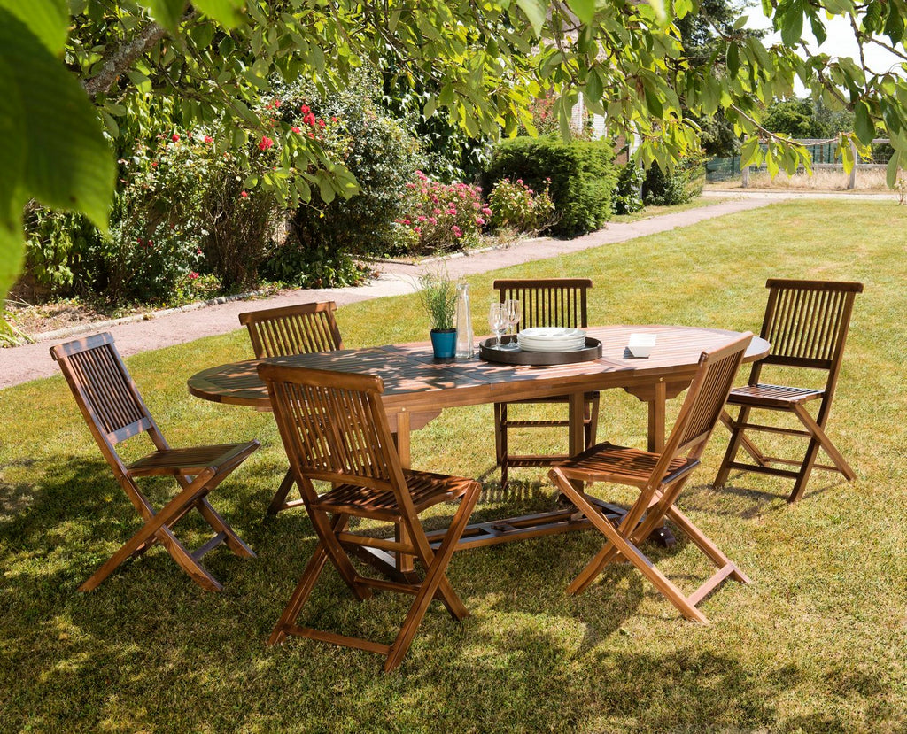 Maeva - Salon De Jardin 8/10 Pers - Marron