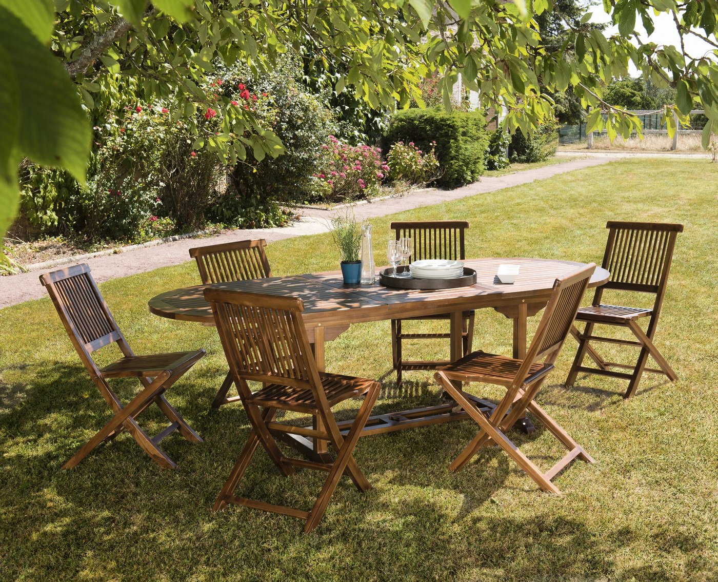 Maeva - Salon De Jardin 8/10 Pers - Marron