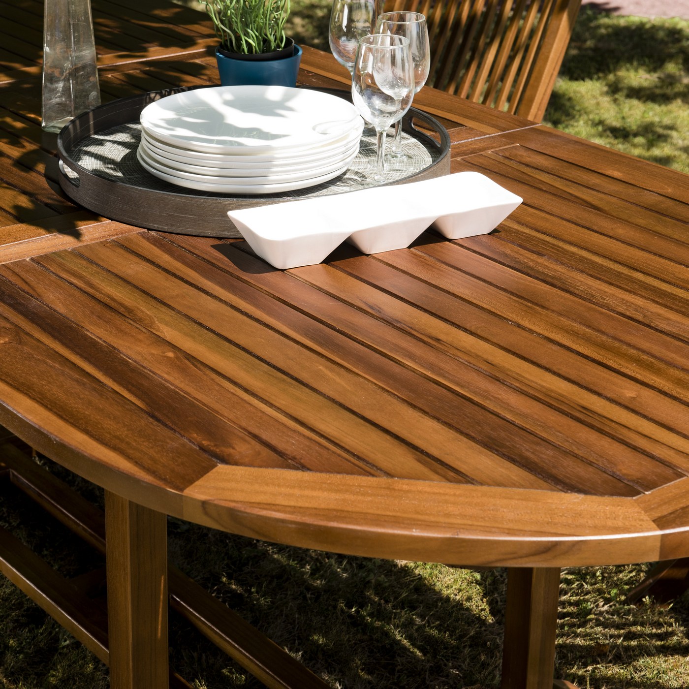 Maeva - Salon De Jardin 8/10 Pers - Marron