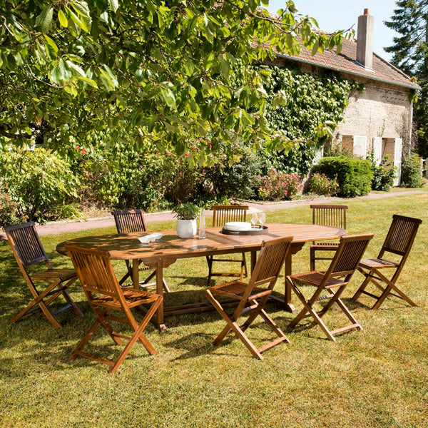 Maeva - Salon De Jardin 10/12 Pers - Marron