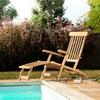 Fun - Chaise Longue De Jardin - Marron