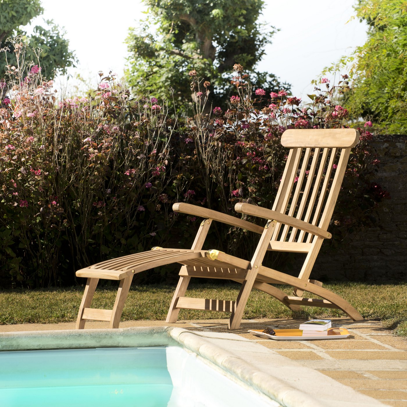Fun - Chaise Longue De Jardin - Marron