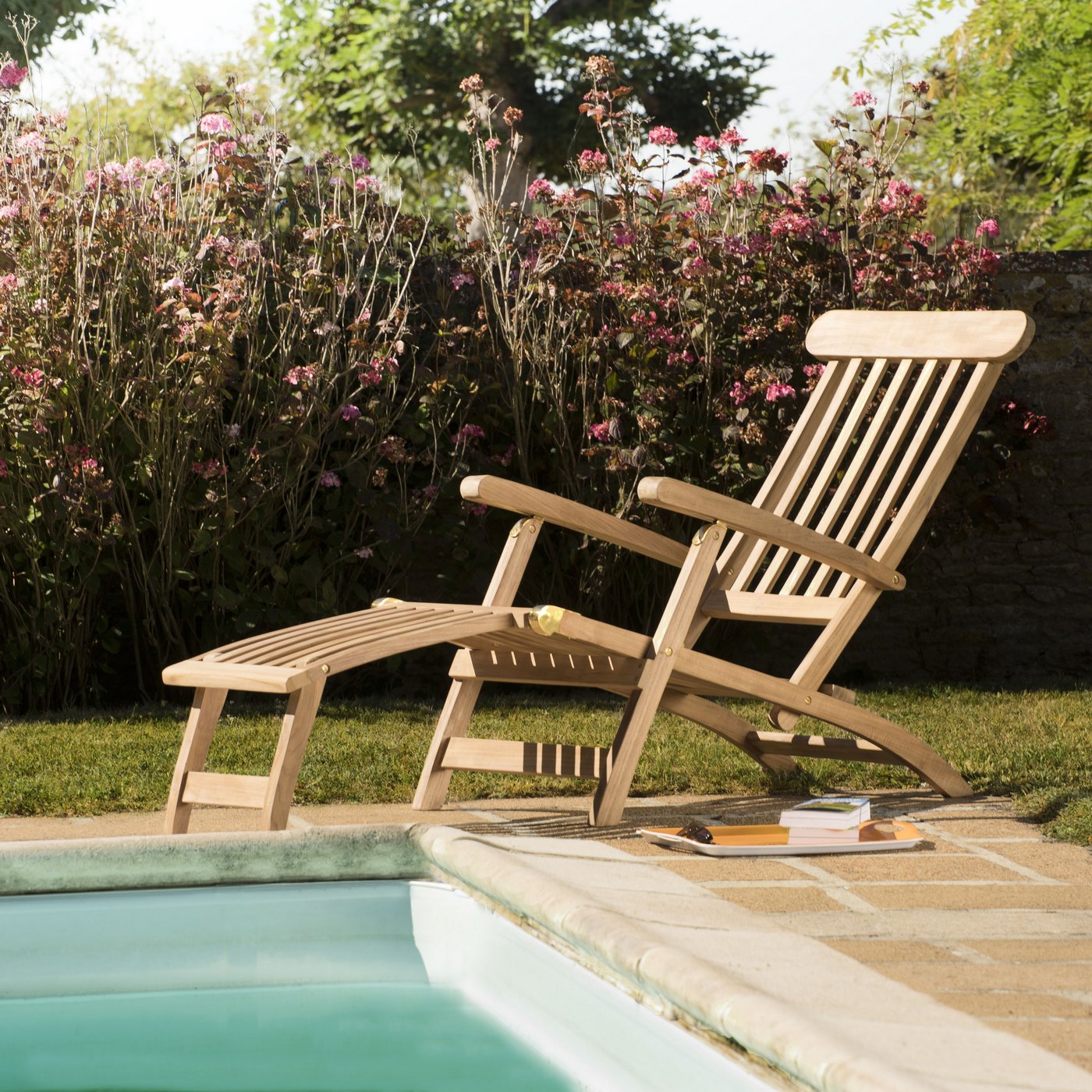 Fun - Chaise Longue De Jardin - Marron