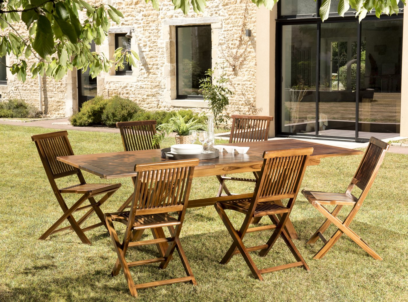 Maeva - Salon De Jardin 8/10 Pers - Marron