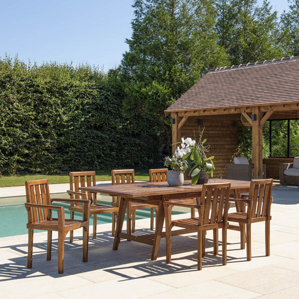 Maeva - Salon De Jardin 8/10 Pers - Marron