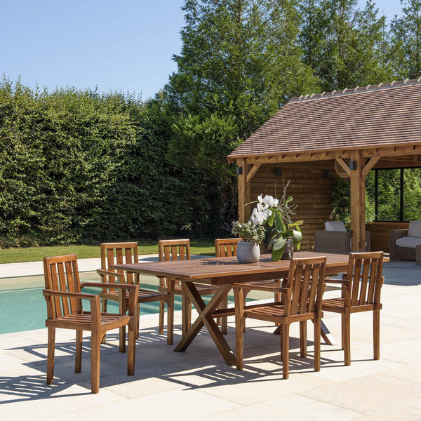 Maeva - Salon De Jardin 8/10 Pers - Marron