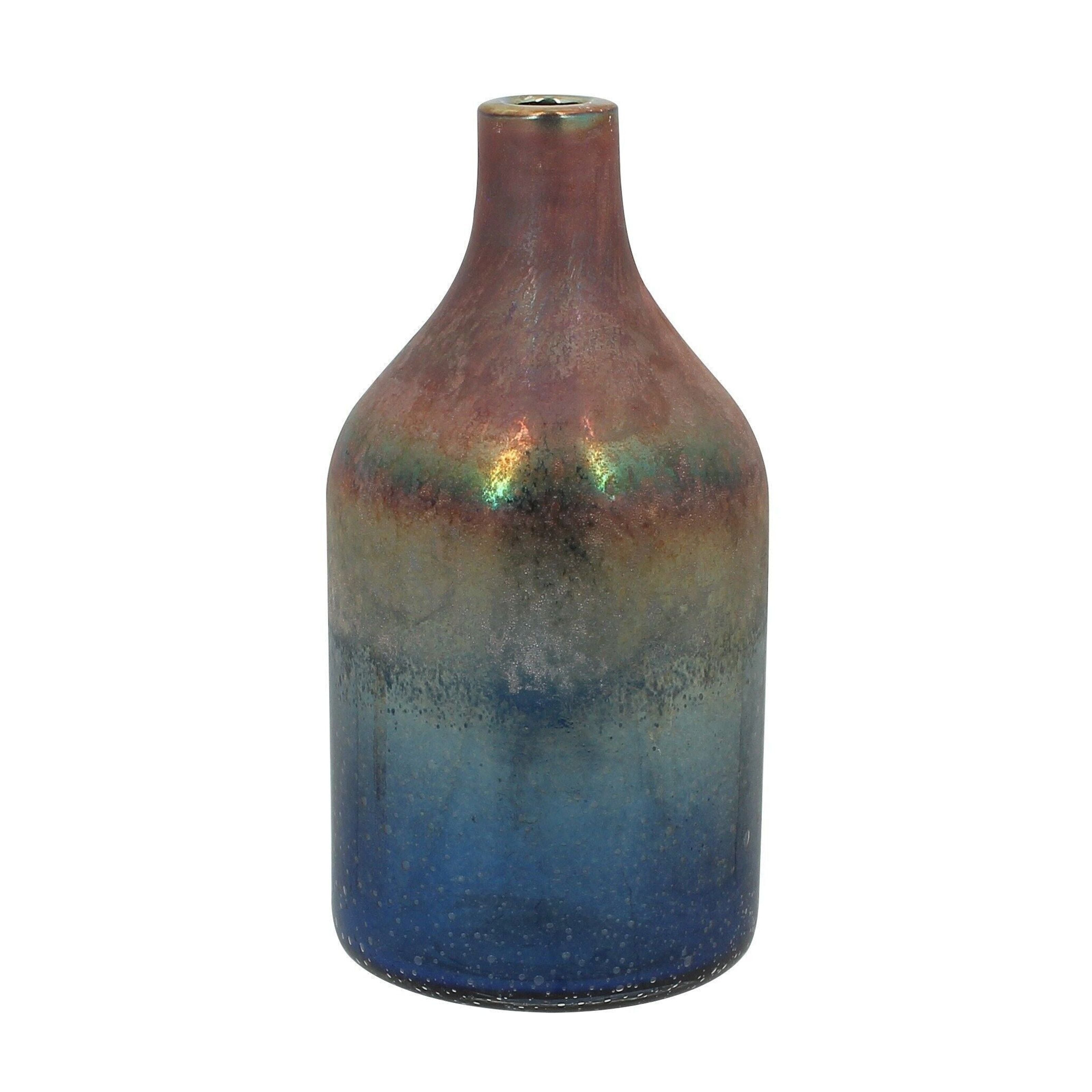 Sunset - Vase Aux Nuances Bleuté Et Rosé - Verre