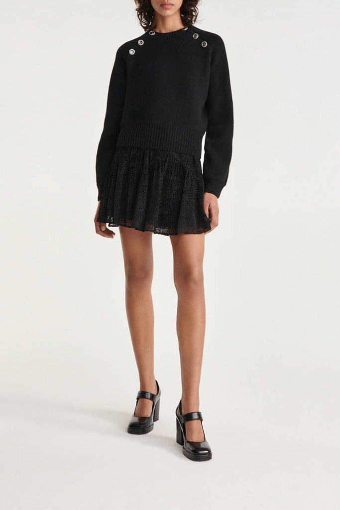 The Kooples - Pull Col Rond A Ouvertures Sur Les Epaules Et Boutons - Femme