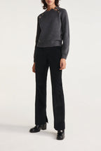 The Kooples - Pull Col Rond A Ouvertures Sur Les Epaules Et Boutons - Femme
