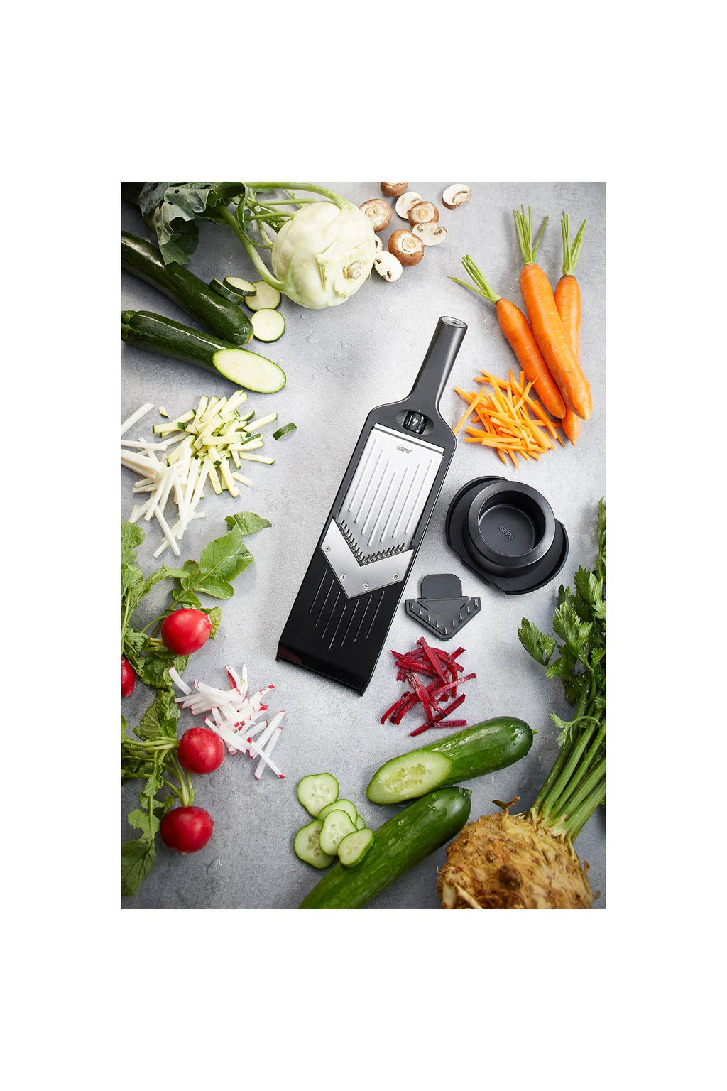 Violi® 2.0 - Mandoline Multifonctions En Julienne - Noir/Argent