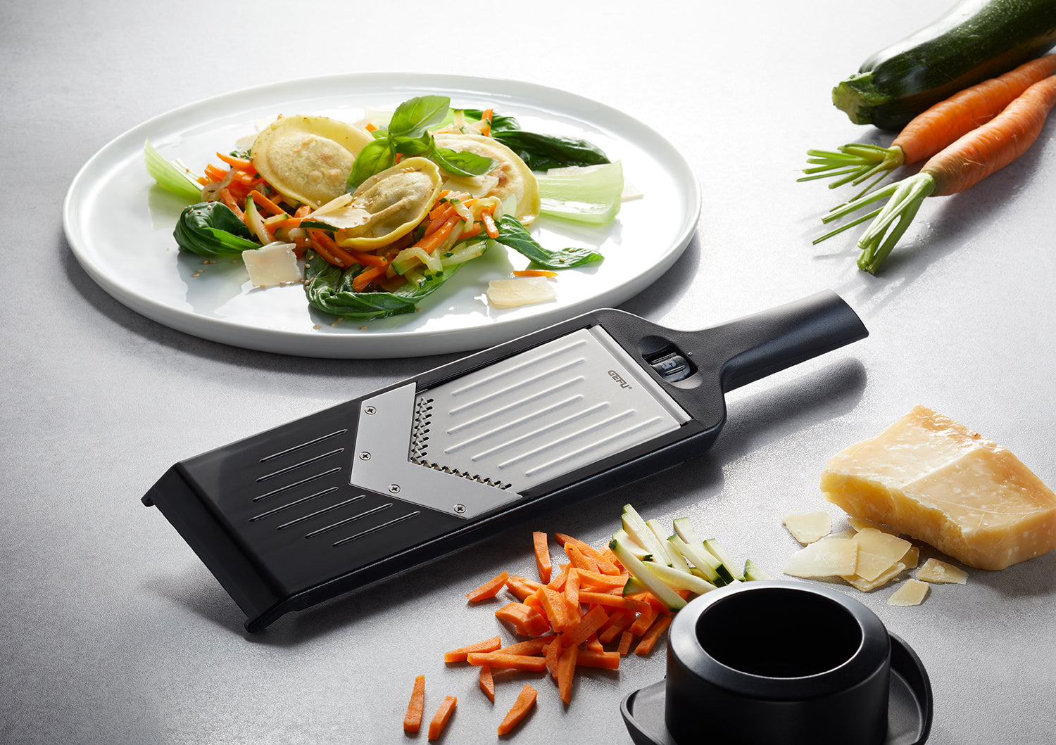 Violi® 2.0 - Mandoline Multifonctions En Julienne - Noir/Argent