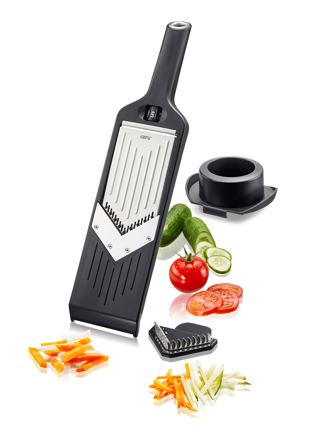 Violi® 2.0 - Mandoline Multifonctions En Julienne - Noir/Argent