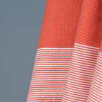 Ibiza - Fouta Nid D'Abeille - Orange Corail