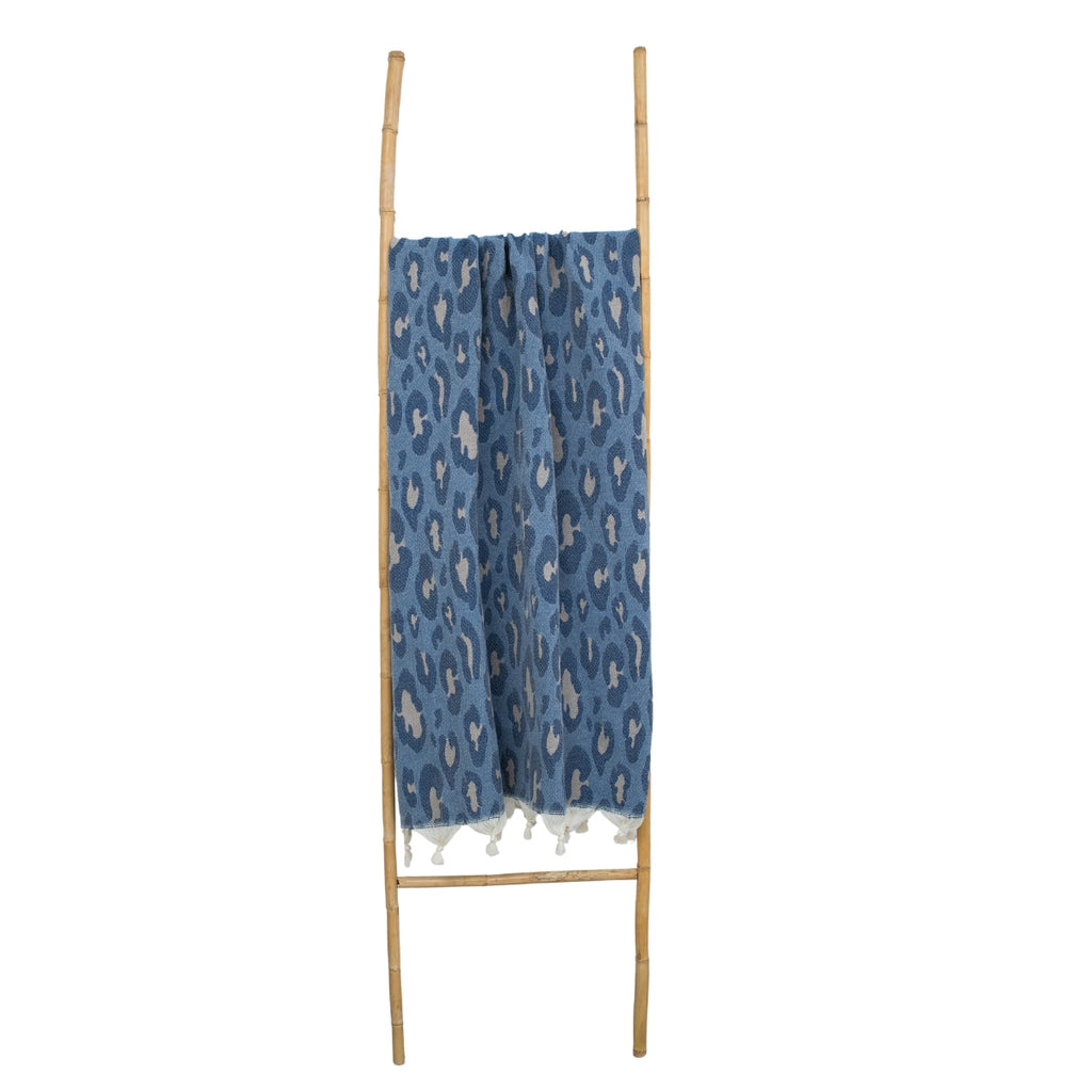 Leopard - Fouta Jacquard - Bleu