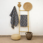 Leopard - Fouta Jacquard - Taupe/Bleu