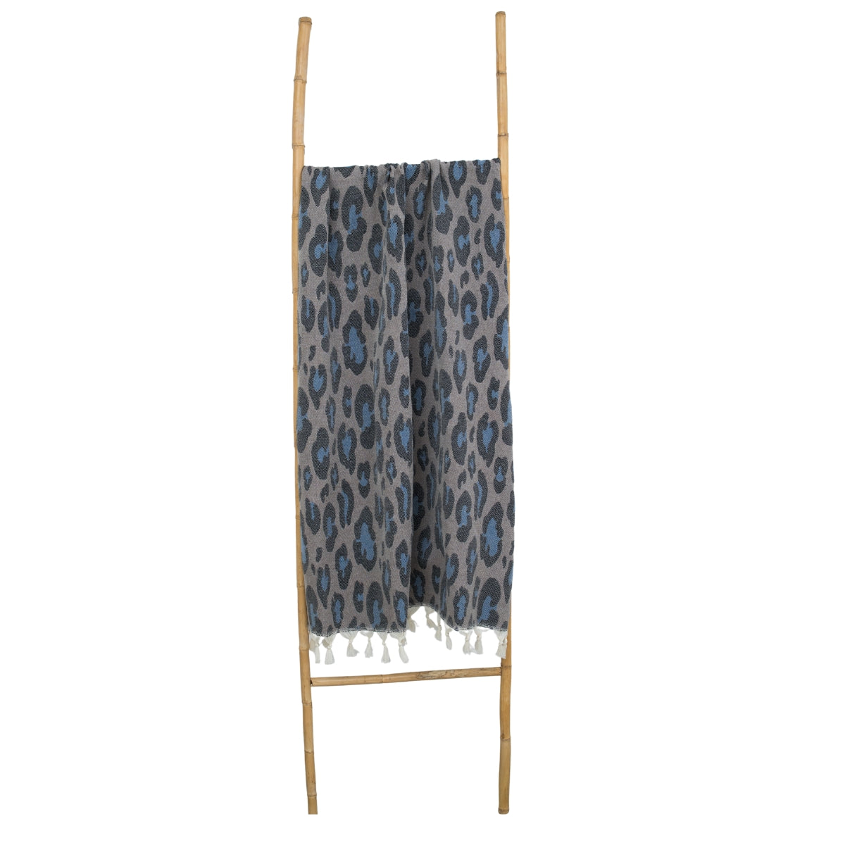 Leopard - Fouta Jacquard - Taupe/Bleu