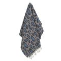 Leopard - Fouta Jacquard - Taupe/Bleu