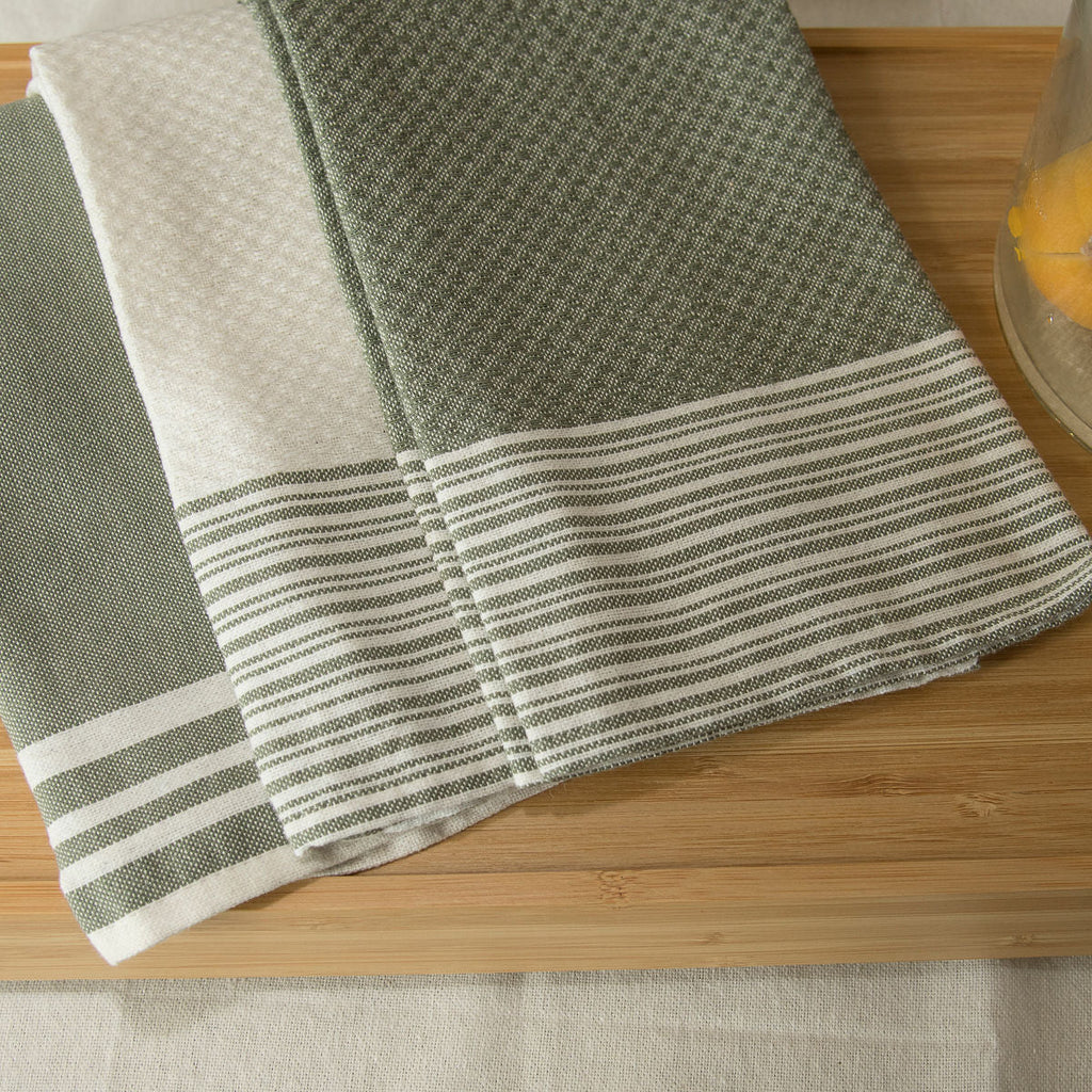 Mahdia - Torchon (X3) - Vert Olive