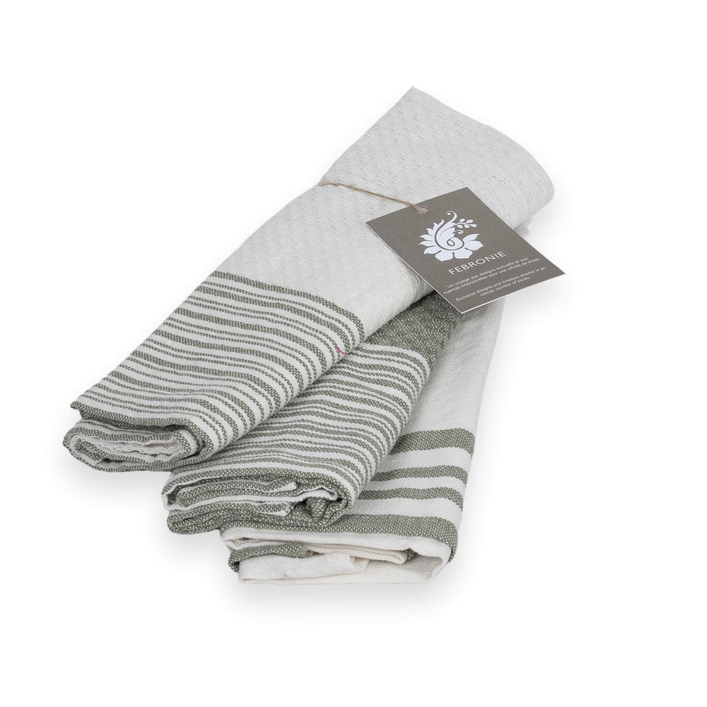 Mahdia - Torchon (X3) - Vert Olive
