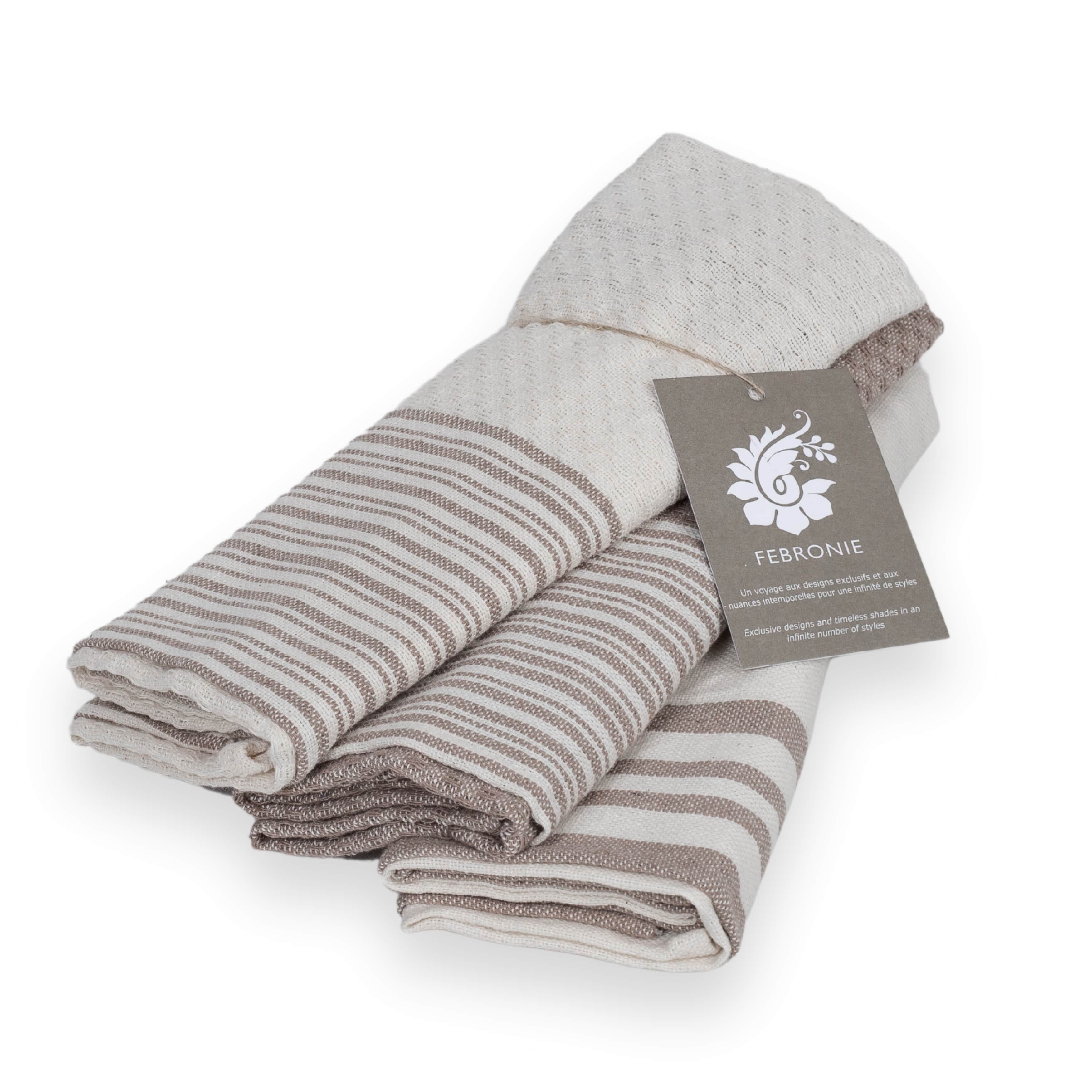 Mahdia - Torchon (X3) - Taupe