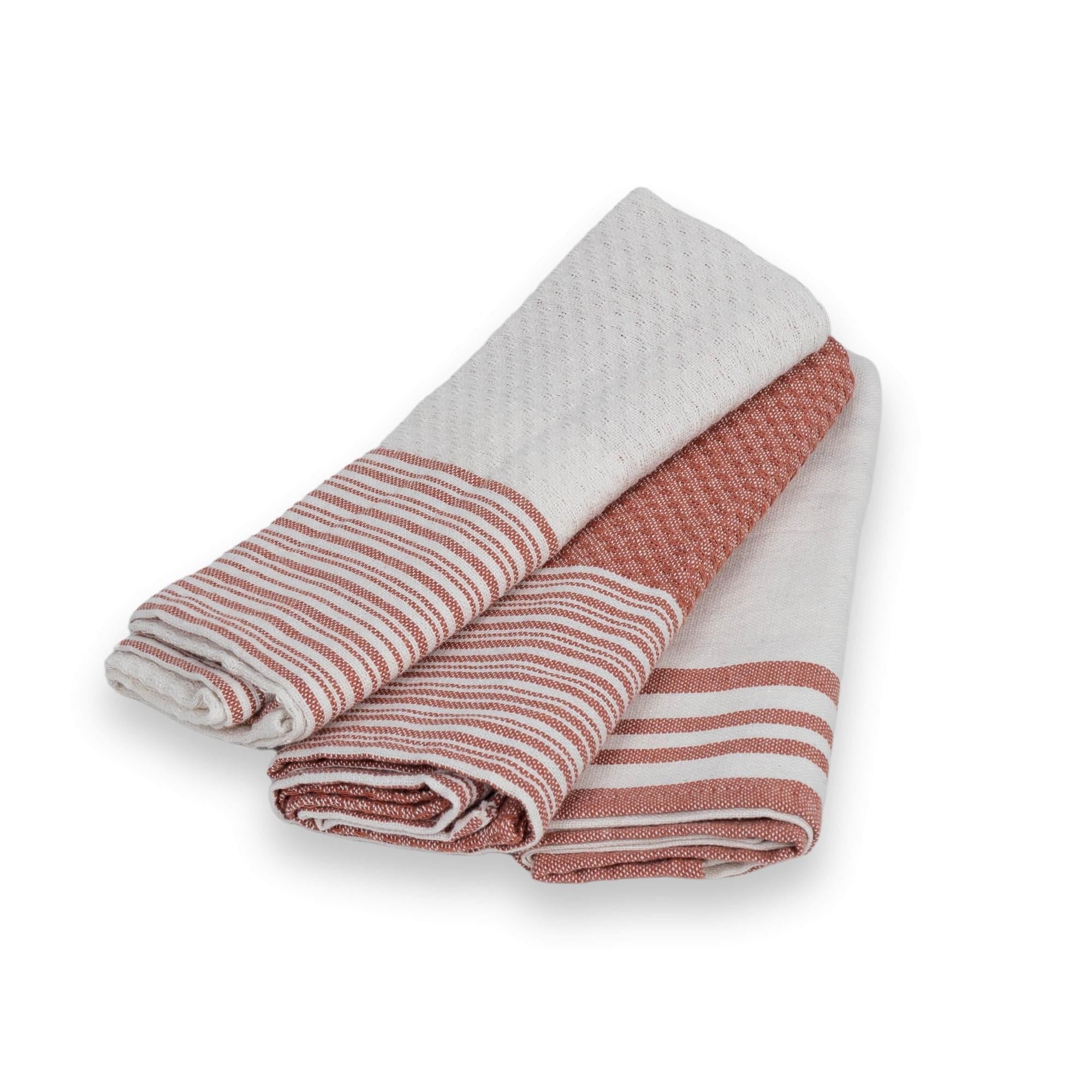 Mahdia - Torchon (X3) - Rouge Tomette