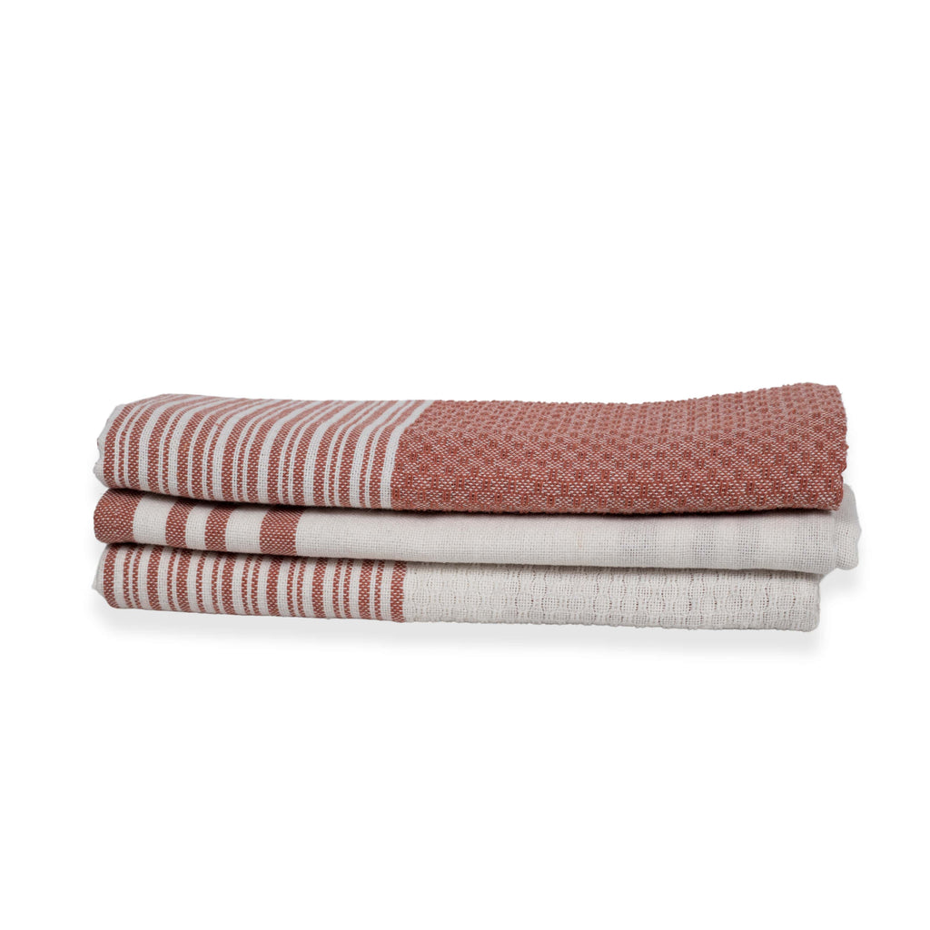 Mahdia - Torchon (X3) - Rouge Tomette