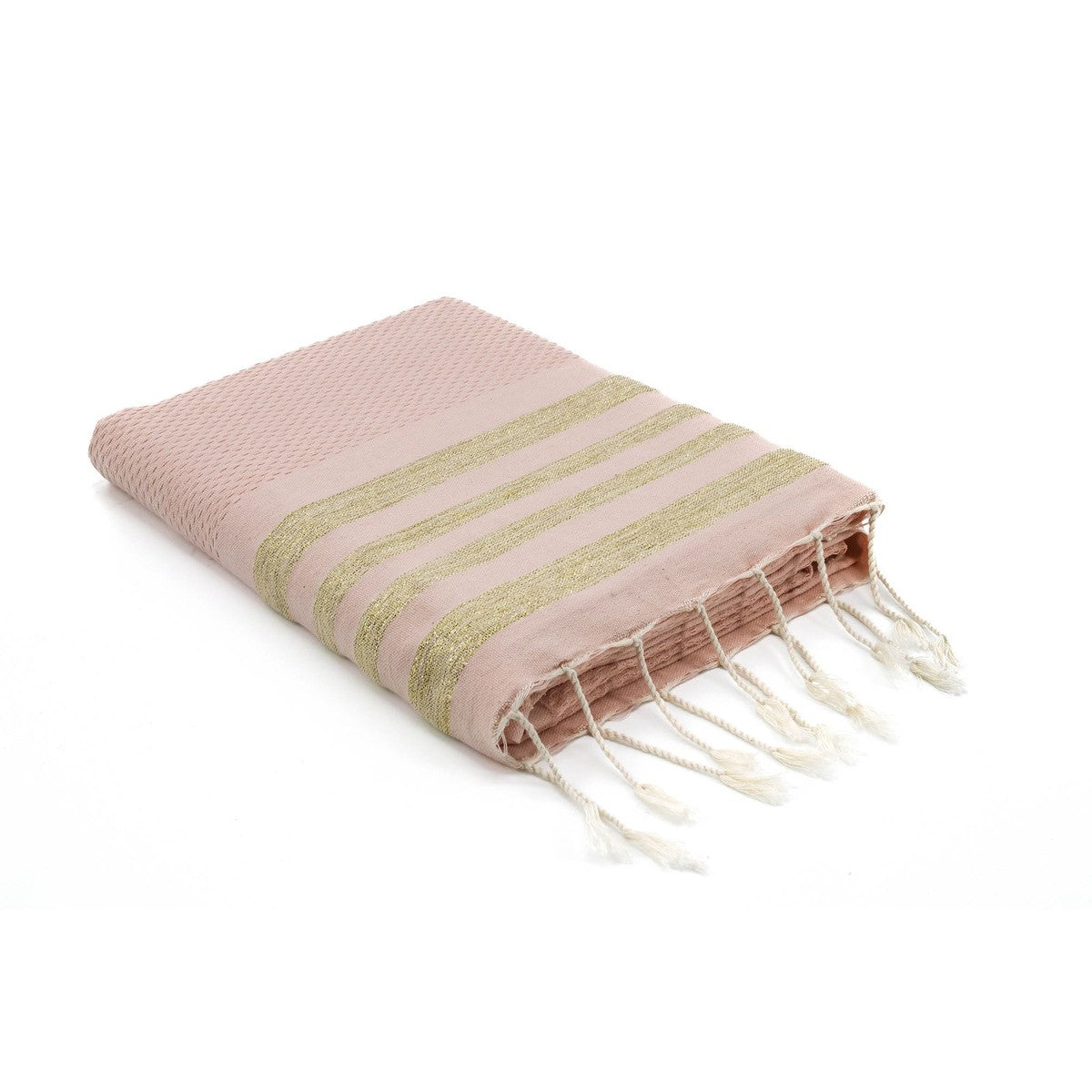Hamptons - Fouta Nid D'Abeille - Rose Pâle