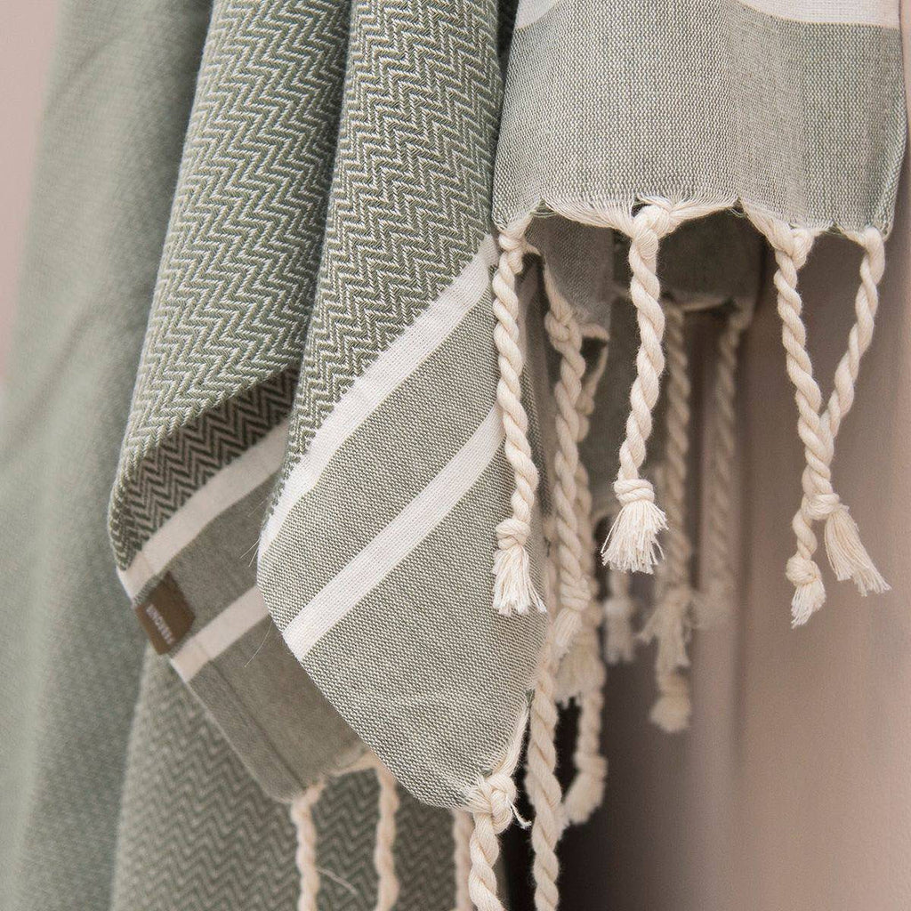 Stockholm - Foutas De Bain (1 Grande et 2 Petites) - Vert Olive