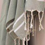Stockholm - Foutas De Bain (1 Grande et 2 Petites) - Vert Olive