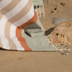Arcachon - Fouta Tricolore - Beige/Terracotta