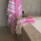 Hamptons - Foutas De Bain (1 Grande et 2 Petites) - Rose Malabar