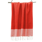 Ibiza - Fouta Nid D'Abeille - Écrevisse/Blanc