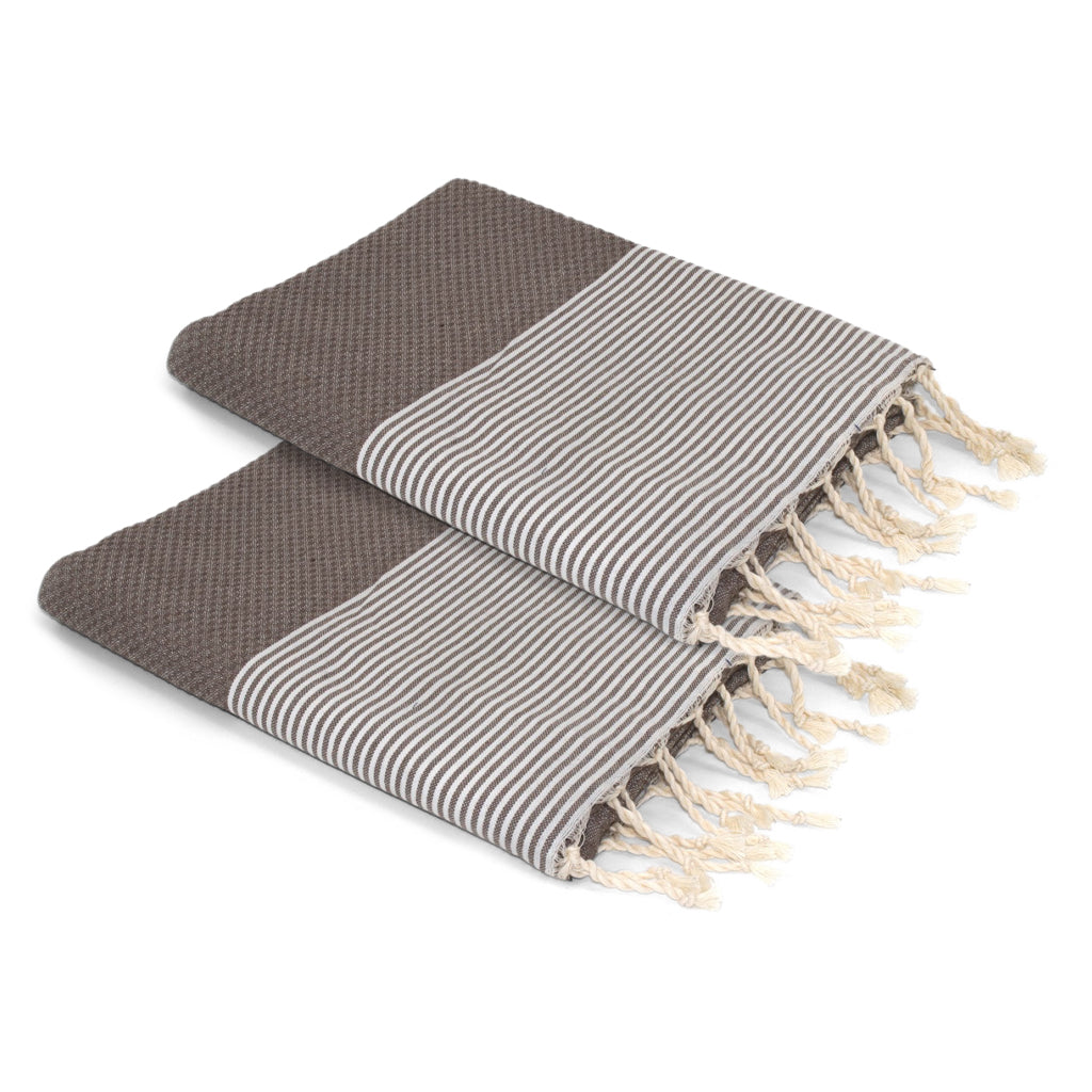 Ericeira - Lot De 2 Foutas - Taupe Clair