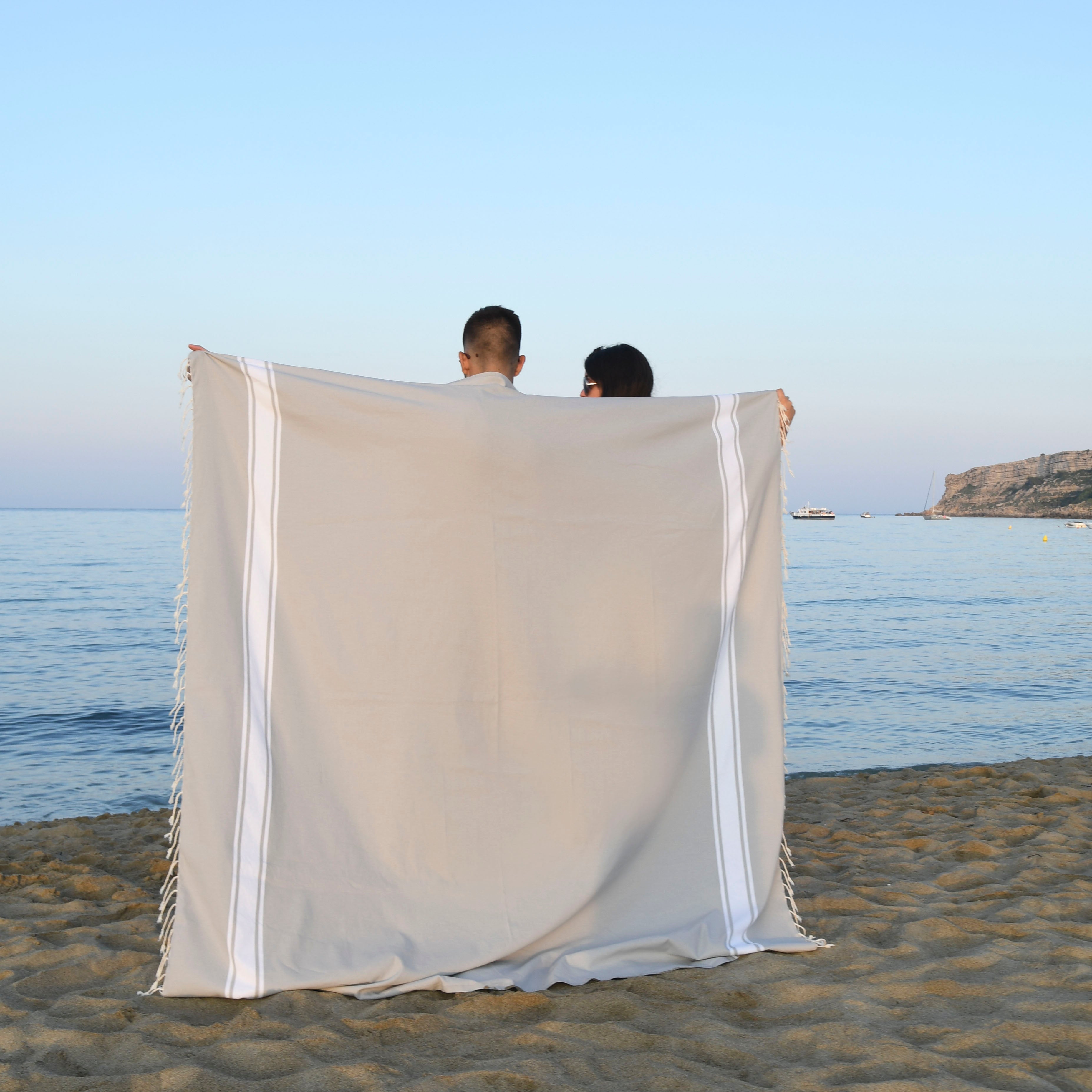 Malibu - Lot De 2 Foutas Xxl - Gris Perle