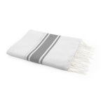 St Tropez - Fouta Blanche - Blanc/Gris Perle