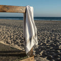 St Tropez - Fouta Blanche - Blanc/Gris Perle