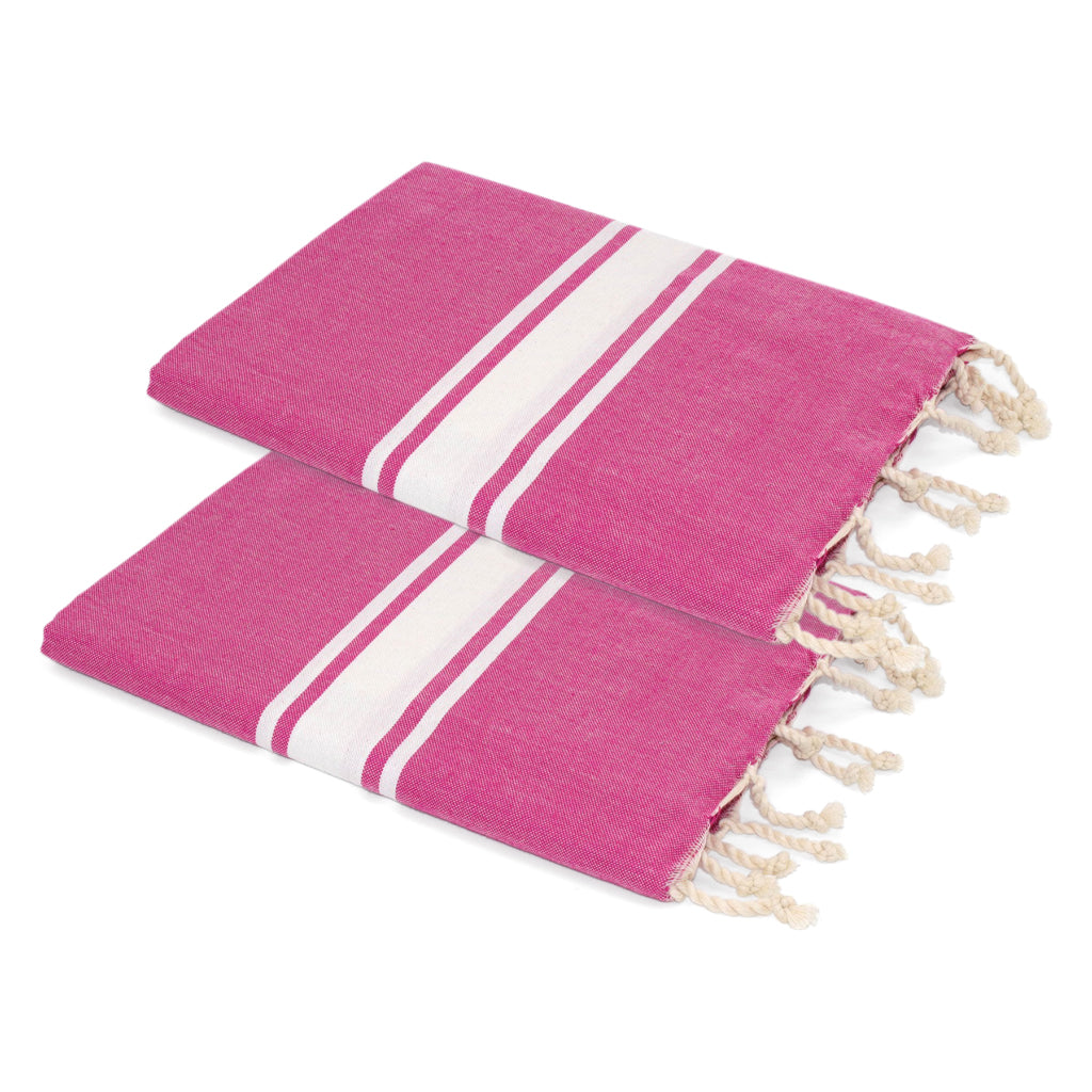 Malibu - Lot De 2 Foutas - Rose Fuchsia