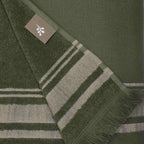 Faro - Fouta Éponge - Vert Kaki/Grège
