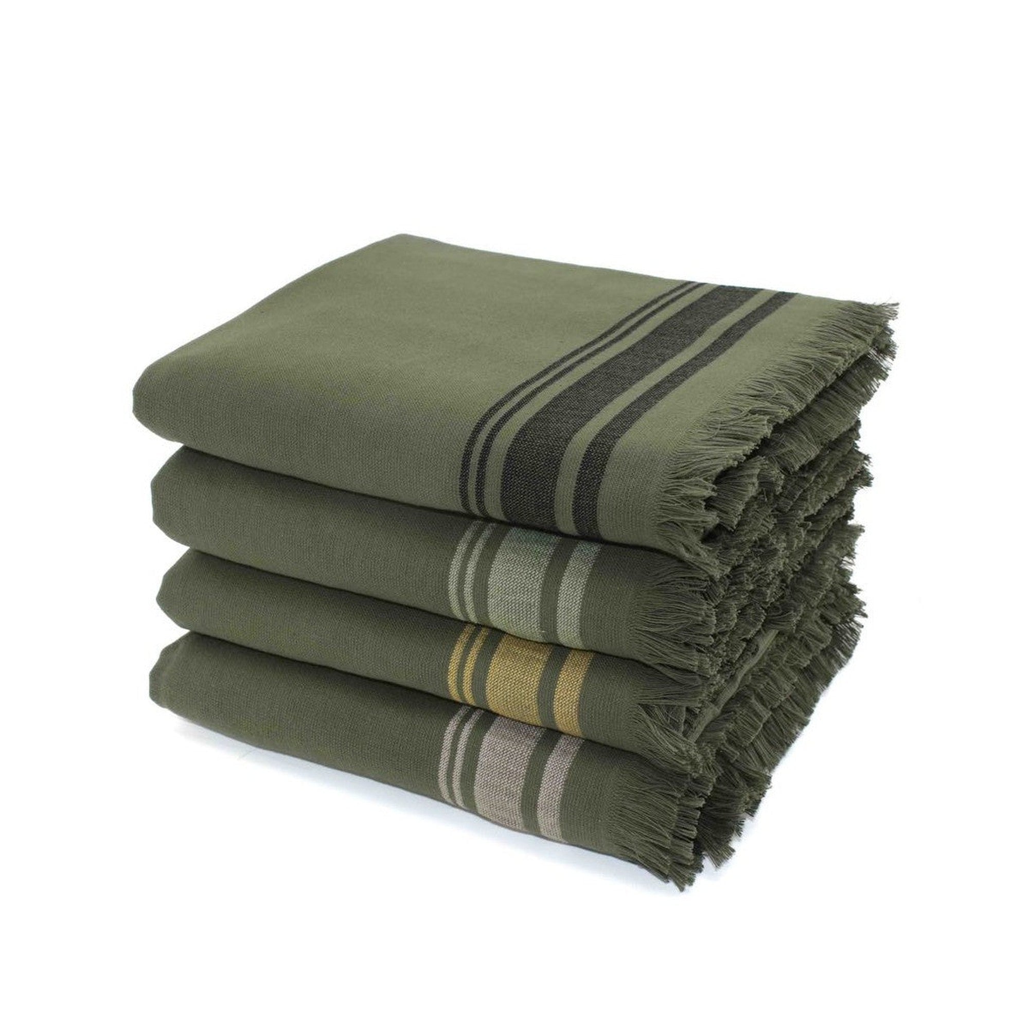 Faro - Fouta Éponge - Vert Kaki/Grège