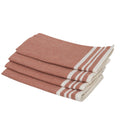 Mahdia - Lot De 4 Serviettes De Table - Rouge Tomette