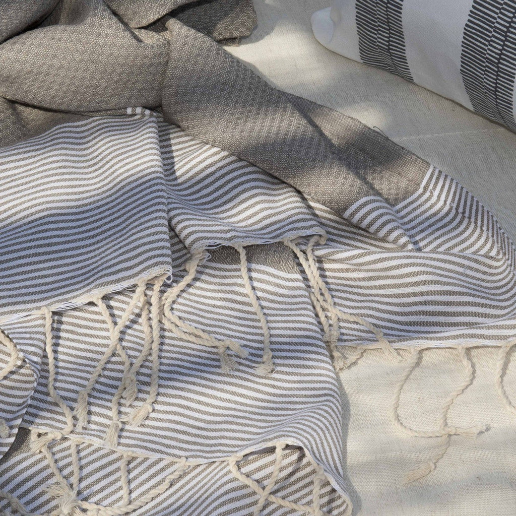 Ibiza - Fouta Nid D'Abeille - Taupe Clair