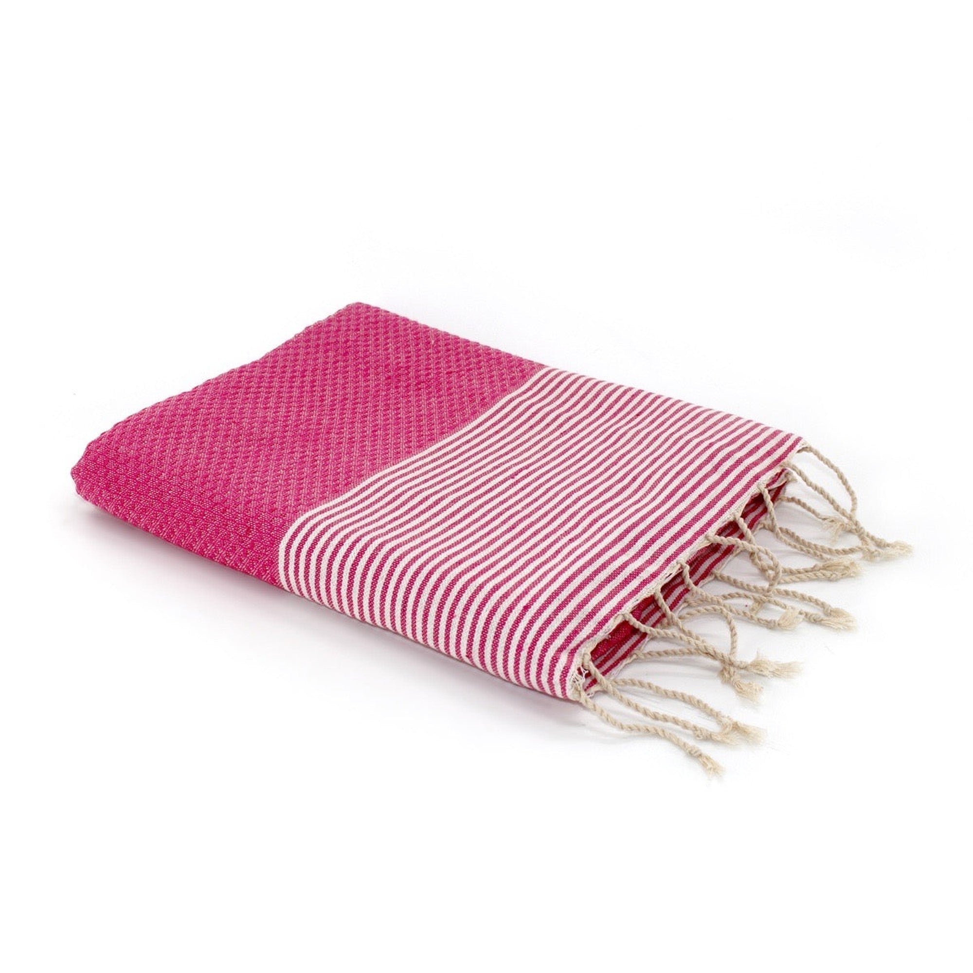 Ibiza - Fouta Nid D'Abeille - Rose Fuchsia