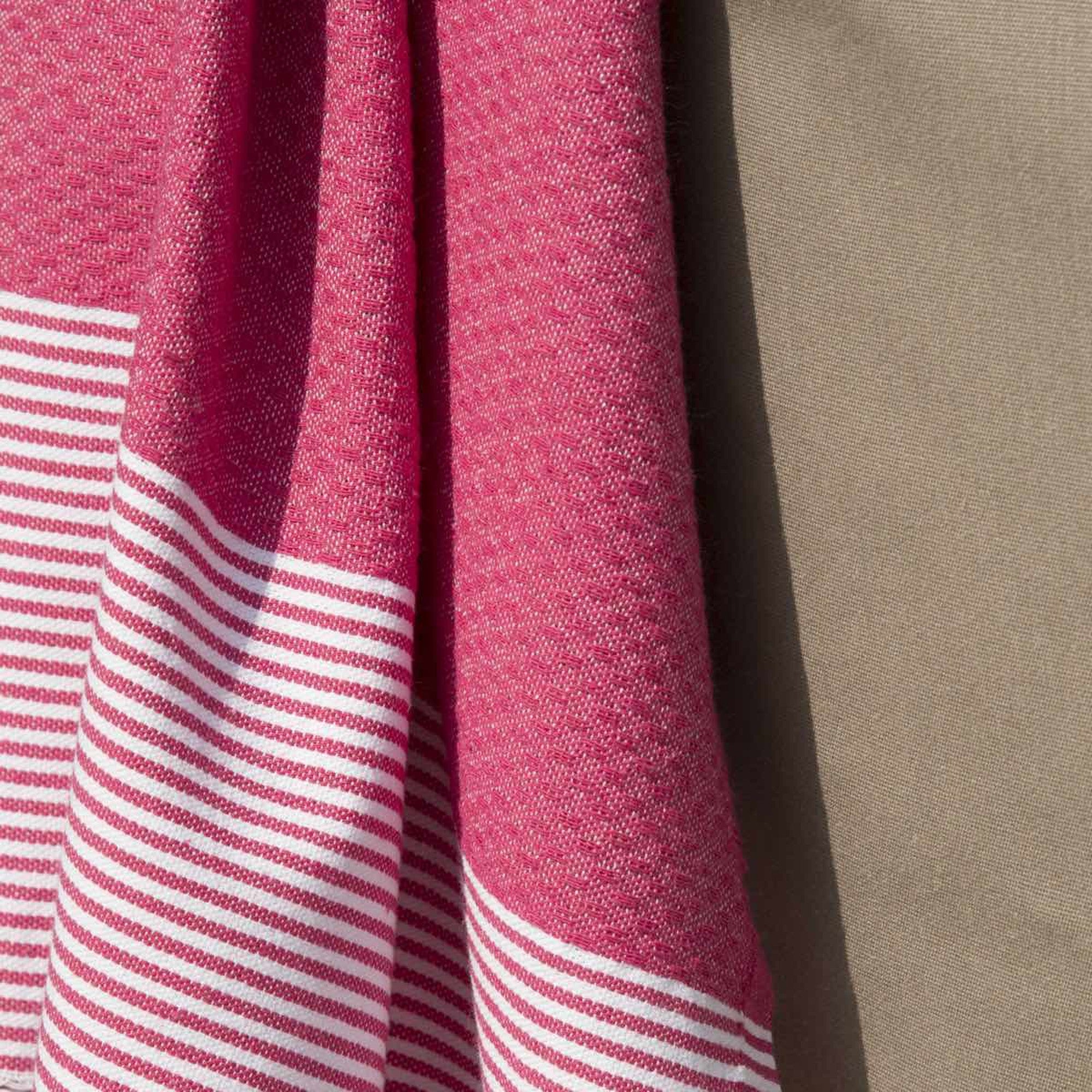 Ibiza - Fouta Nid D'Abeille - Rose Fuchsia