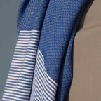 Ibiza - Fouta Nid D'Abeille - Bleu Grec